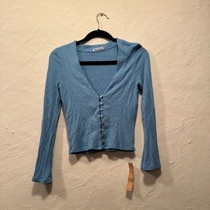 Reformation button up knit sweater size M